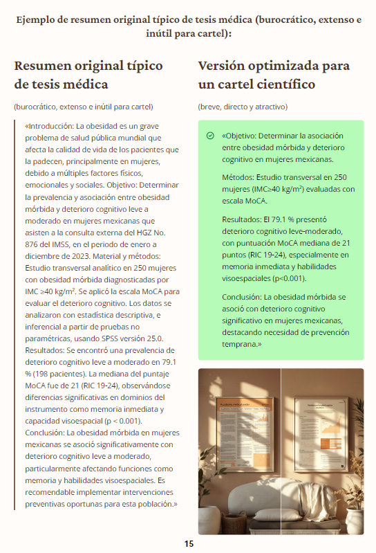 Vista previa: ejemplo de resumen optimizado para cartel